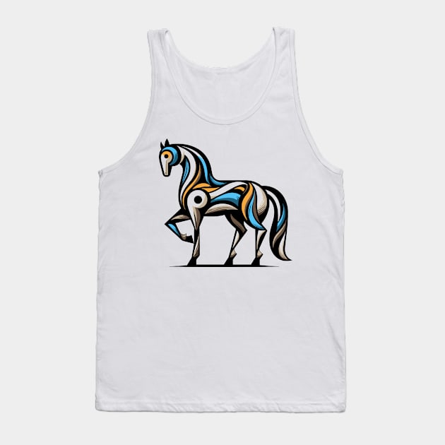 Horse illustration. Illustration of a horse in cubism style Tank Top by gblackid